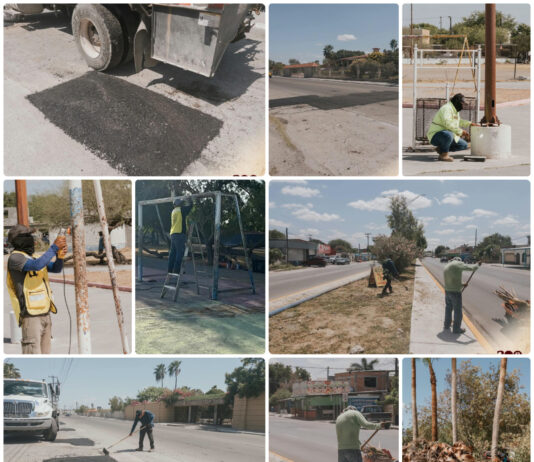 Gobierno de Beto Granados refuerza mantenimiento de espacios públicos y vialidades en Matamoros