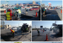 Gobierno de Reynosa intensifica bacheo en accesos y vialidades principales