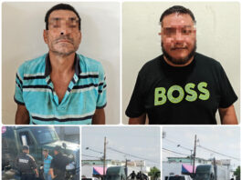Guardia Estatal y FGJT detienen a dos por presunta red de extorsión a comerciantes de flores en Reynosa