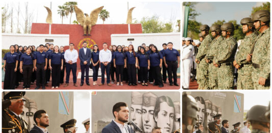 Beto Granados encabeza ceremonia en Matamoros por el 179 aniversario de la defensa de Chapultepec