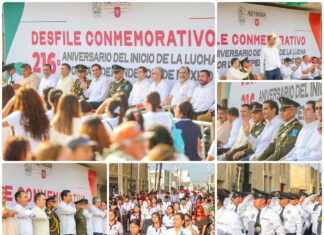 Carlos Peña Ortiz encabeza desfile por 216 años del inicio de la Independencia de México