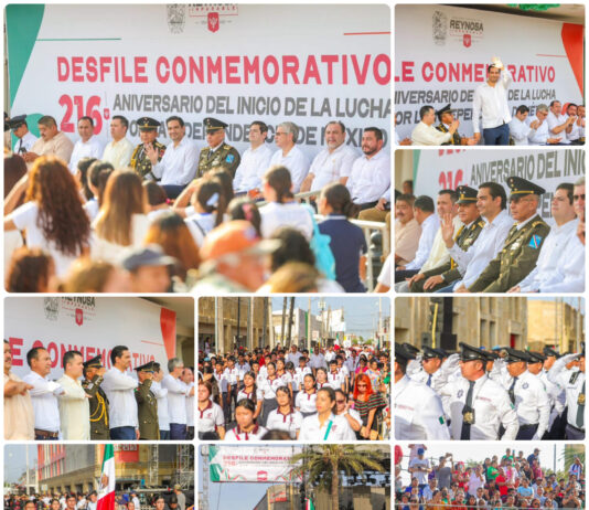 Carlos Peña Ortiz encabeza desfile por 216 años del inicio de la Independencia de México
