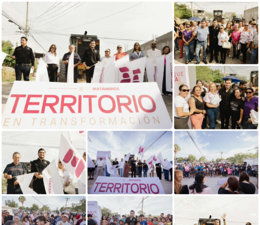 Beto Granados pone en marcha obras de pavimentación en dos colonias de Matamoros