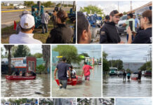 Beto Granados supervisa operación de bombas y atención en zonas afectadas por lluvias en Matamoros
