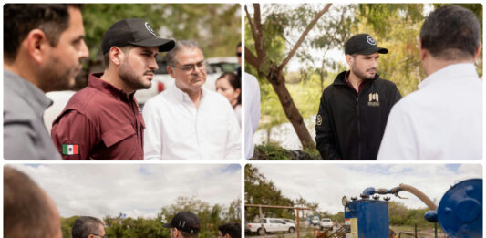 Beto Granados supervisa desfogue de agua en Matamoros tras lluvias que superaron las 17 pulgadas