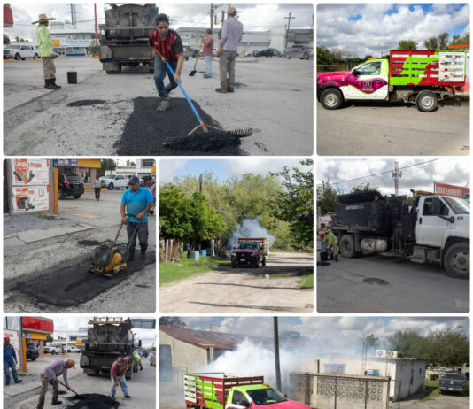 Refuerzan fumigación contra el dengue y trabajos de bacheo en Matamoros