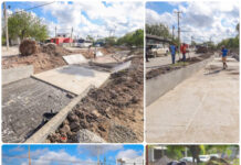 Avanza construcción de canal pluvial en Villas de Diamante; beneficiará a más de 16 mil habitantes de Reynosa