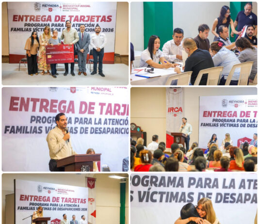 Carlos Peña Ortiz entrega apoyos a familias de personas desaparecidas en Reynosa y refrenda su solidaridad