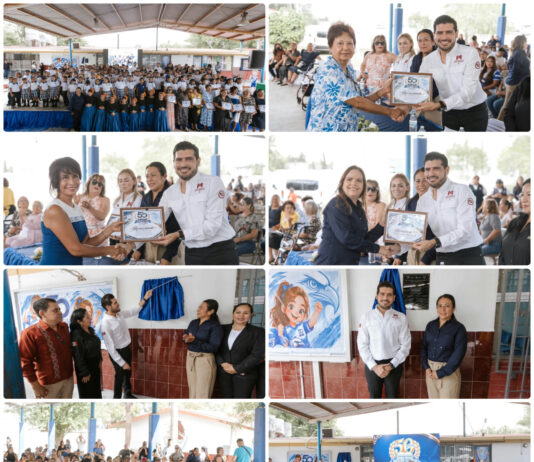 Primaria Ignacio Ramírez celebra 50 años; anuncian inversión de 100 mil pesos y mejoras viales en Matamoros