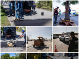 Refuerzan mantenimiento urbano y rehabilitación de vialidades en Matamoros