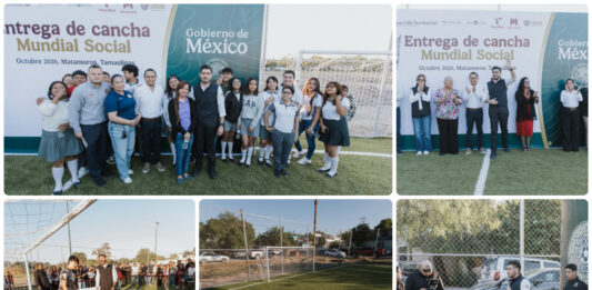 Inauguran cancha de pasto sintético en Campestre del Río 1; anuncian proyecto vial para 2027