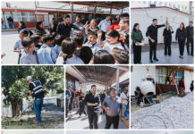 Mejoran infraestructura de primaria Vicente Cevada Vera en Matamoros; Beto Granados supervisa trabajos