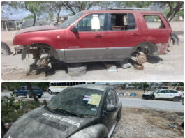 Gobierno de Reynosa notifica retiro de vehículos abandonados en calles de la colonia 20 de Noviembre