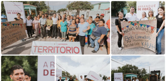 Inicia pavimentación de la calle Kabah en Matamoros tras más de 40 años de espera