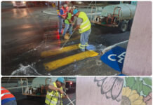 Gobierno de Reynosa mejora seguridad peatonal con lavado de rampas y cruces en bulevar Hidalgo