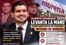 Alberto Granados levanta la mano para participar en proceso interno de Morena en Matamoros