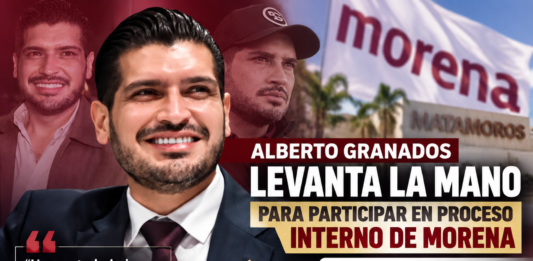 Alberto Granados levanta la mano para participar en proceso interno de Morena en Matamoros