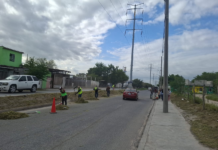 Gobierno de Reynosa realiza limpieza integral en avenida Las Torres del fraccionamiento Valle Modelo